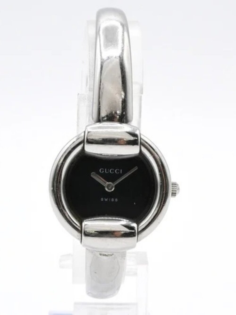GUCCI 1400L Watch Quartz Bangle Bracelet 25 mm Stainless Steel Silver 02LC586 - Picture 1 of 16